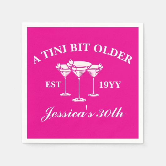 Een klein beetje ouder Martini Custom verjaardagsf Servet (Voorkant)