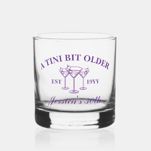 Een klein beetje ouder Martini Paarse verjaardagsf Whisky Glas