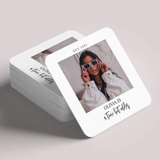 Een klein beetje ouder Martini thema foto partij g Kartonnen Onderzetters