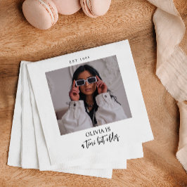 Een klein beetje ouder Martini thema fotofeest Servet