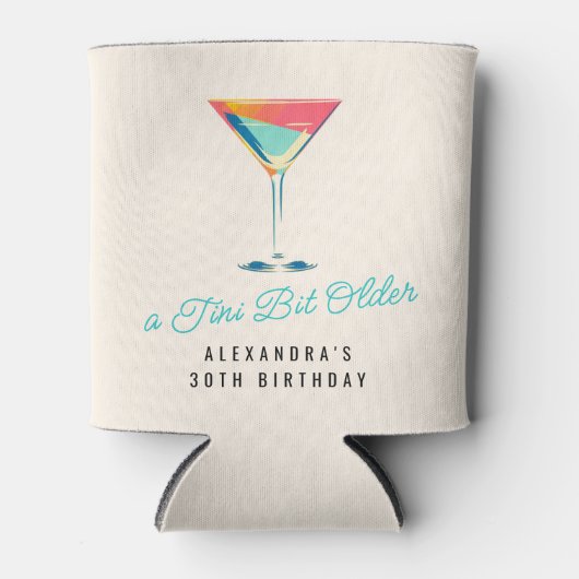 Een klein beetje ouder Martini thema retro 30e ver Blikjeskoeler (Voorkant)