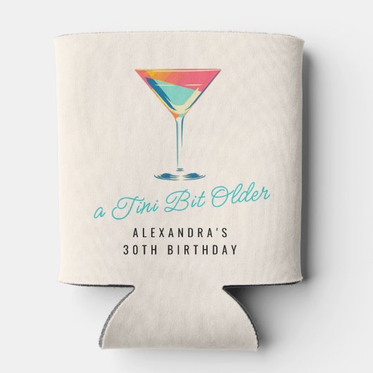 Een klein beetje ouder Martini thema retro 30e ver Blikjeskoeler (Achterkant)