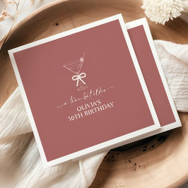 Een klein beetje ouder Martini thema verjaardagsfe Servet