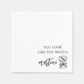 Een klein beetje ouder Martini thema verjaardagsfe Servet (Voorkant)