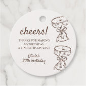 Een klein beetje ouder Martini verjaardagscadeau Bedankjes Labels (Voorkant)