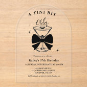 Een klein beetje ouder Martini verjaardagsfeestje Acryl Uitnodigingen (Voorkant)