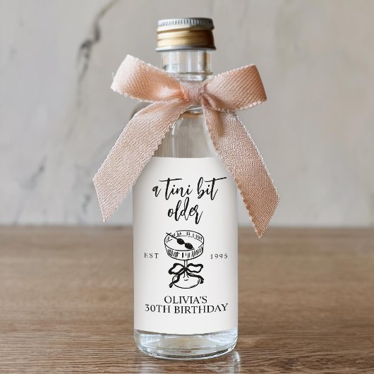 Een klein beetje ouder Martini verjaardagsfeestje Likeurfles Etiket