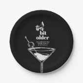 Een klein beetje ouder martini verjaardagsfeestje papieren bordje (Voorkant)