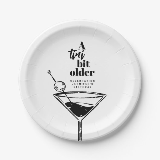 Een klein beetje ouder Martini verjaardagsfeestje Papieren Bordje (Voorkant)