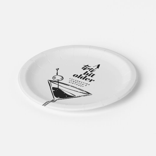 Een klein beetje ouder Martini verjaardagsfeestje Papieren Bordje (Gekanteld)