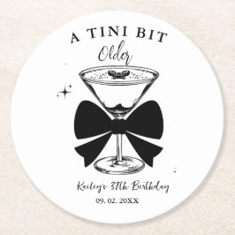 Een klein beetje ouder Martini verjaardagsfeestje Ronde Kartonnen Onderzetter