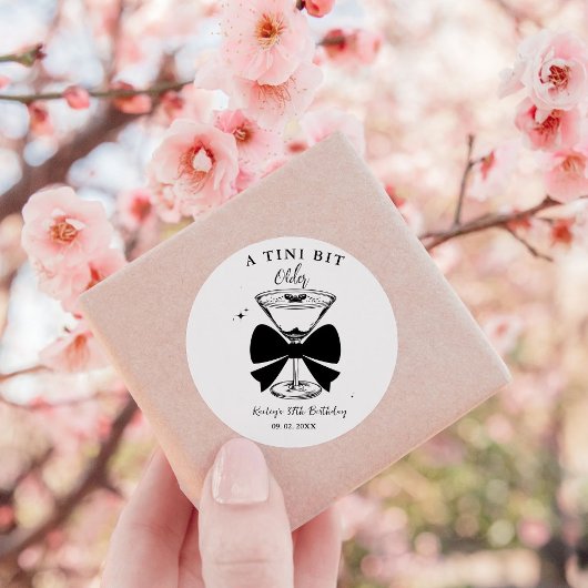 Een klein beetje ouder Martini verjaardagsfeestje Ronde Sticker