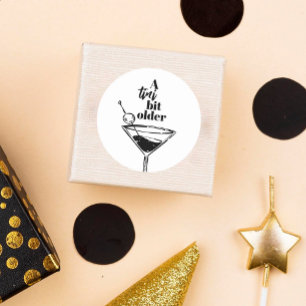 Een klein beetje ouder Martini verjaardagsfeestje Ronde Sticker