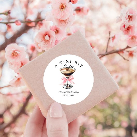 Een klein beetje ouder Martini verjaardagsfeestje Ronde Sticker