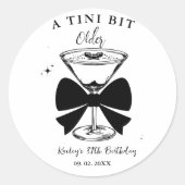 Een klein beetje ouder Martini verjaardagsfeestje Ronde Sticker (Voorkant)