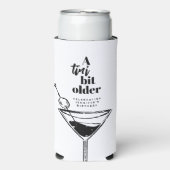 Een klein beetje ouder Martini verjaardagsfeestje Seltzer Blikjeskoeler (Seltzer Voorkant)