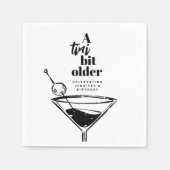 Een klein beetje ouder Martini verjaardagsfeestje Servet (Voorkant)