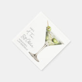 Een klein beetje ouder Martini verjaardagsfeestje Servet (Hoek)