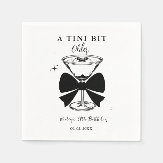 Een klein beetje ouder Martini verjaardagsfeestje Servet (Voorkant)