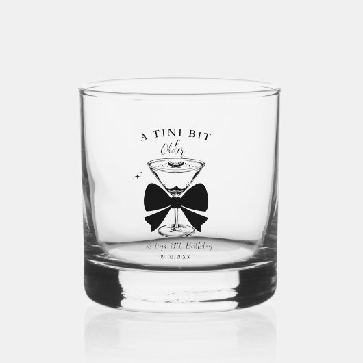 Een klein beetje ouder Martini verjaardagsfeestje Whisky Glas (Voorkant)