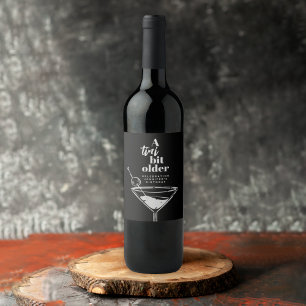 Een klein beetje ouder Martini verjaardagsfeestje Wijn Etiket