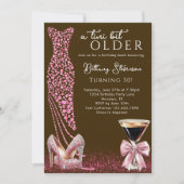 Een klein beetje ouder Mocha Pink Glam verjaardags Kaart (Voorkant)