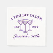 Een klein beetje ouder Paarse aangepaste verjaarda Servet (Voorkant)