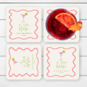 Een klein beetje ouder roze Cosmo Martini verjaard Kartonnen Onderzetters