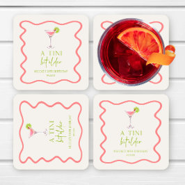 Een klein beetje ouder roze Cosmo Martini verjaard Kartonnen Onderzetters