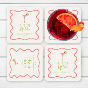 Een klein beetje ouder roze Cosmo Martini verjaard Kartonnen Onderzetters