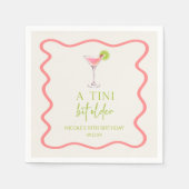 Een klein beetje ouder roze Cosmo Martini verjaard Servet (Voorkant)