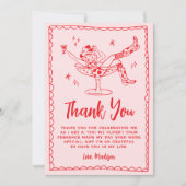 Een klein beetje ouder roze en rood verjaardagsfee bedankkaart (Voorkant)