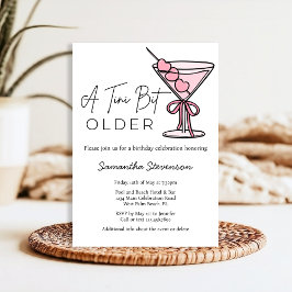 Een klein beetje ouder roze harten olijven verjaar kaart