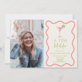 Een klein beetje ouder roze Martini verjaardagsfee Kaart (Voorkant)