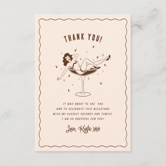 Een klein beetje ouder verjaardagsfeestje bedankkaart (Voorkant)