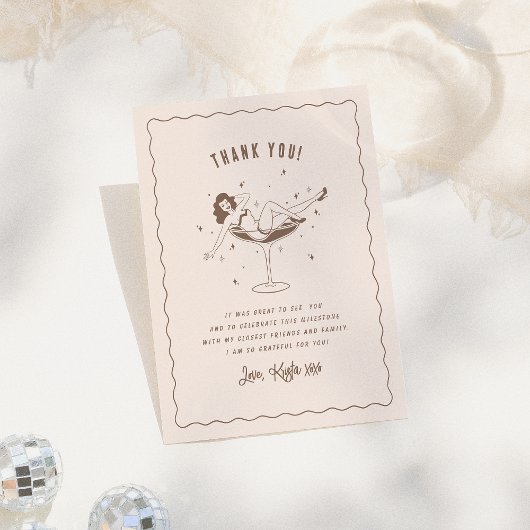 Een klein beetje ouder verjaardagsfeestje bedankkaart