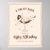 Een klein beetje ouder verjaardagsfeestje welkomst poster (Voorkant)