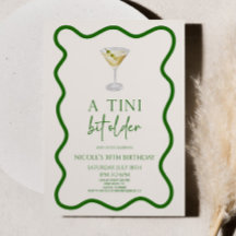 Een klein beetje ouder vuil martini verjaardagsfee