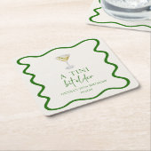 Een klein beetje ouder vuil martini verjaardagsfee kartonnen onderzetters (Schuin)