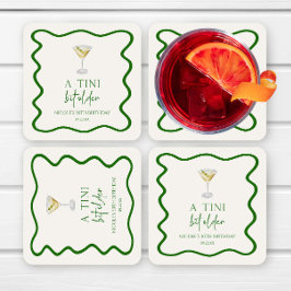 Een klein beetje ouder vuil martini verjaardagsfee kartonnen onderzetters