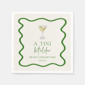 Een klein beetje ouder vuil martini verjaardagsfee servet (Voorkant)