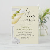 Een klein beetje ouder vuile martini 30e verjaarda kaart (Staand voorkant)