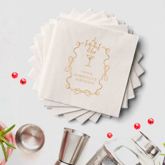 Een klein beetje ouder White Wavy Border verjaarda Folie Servetten