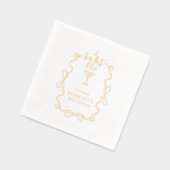 Een klein beetje ouder White Wavy Border verjaarda Folie Servetten (Links)