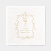 Een klein beetje ouder White Wavy Border verjaarda Folie Servetten (Voorkant)