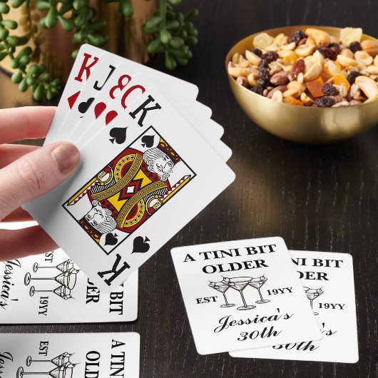 Een klein beetje ouder zwart aangepaste verjaardag pokerkaarten (Insitu)