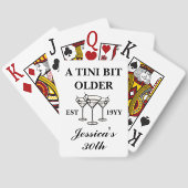 Een klein beetje ouder zwart aangepaste verjaardag pokerkaarten (Achterkant)