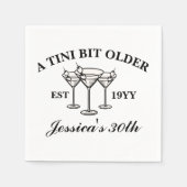 Een klein beetje ouder zwart aangepaste verjaardag servet (Voorkant)
