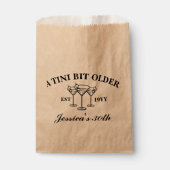 Een klein beetje ouder zwart martini verjaardagsfe bedankzakje (Voorkant)