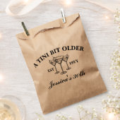 Een klein beetje ouder zwart martini verjaardagsfe bedankzakje (Geknipt)